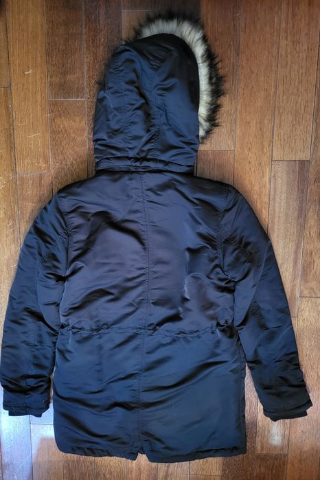 H&M PARKA NA KOŻUSZKU czarna rozmiar 164 stan idealny