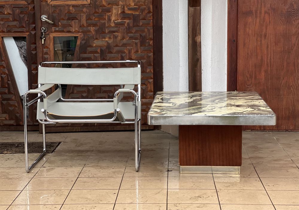 Stolik kawowy marmur Cipollino mid century