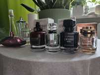 Puste flakony po perfumach Givenchy, Armani, Mugler