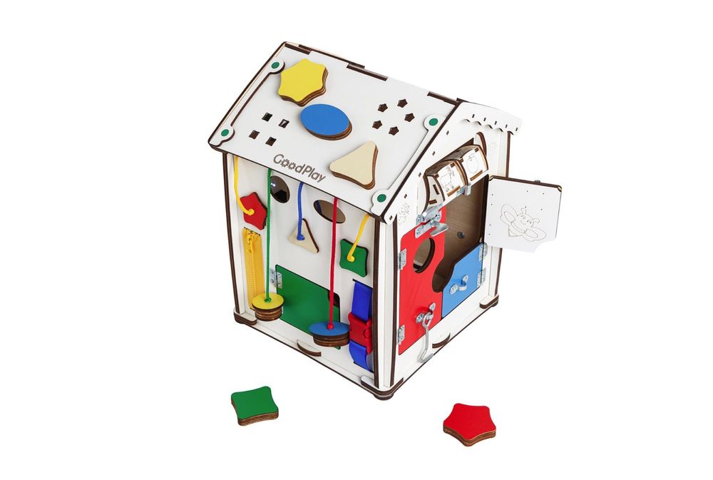 Бізіборд Іграшка Good Play Будиночок 28х28х35 см із підсвічуванням