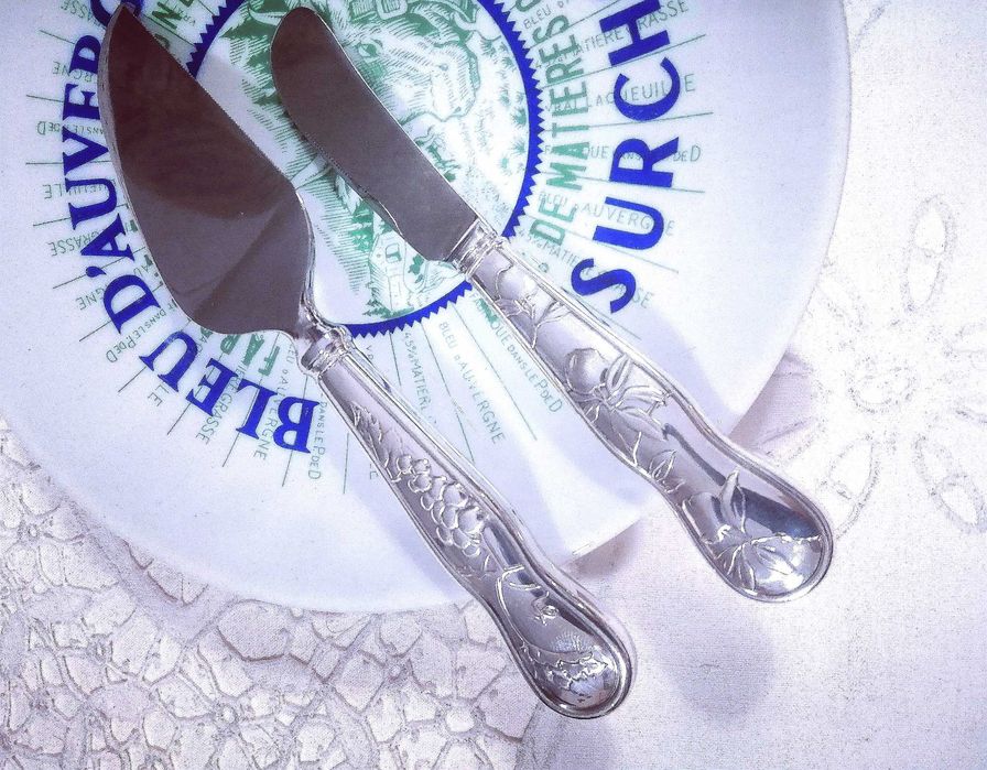 Conjunto Vintage Tiffany & Co. para Servir Queijo – Caixa Original