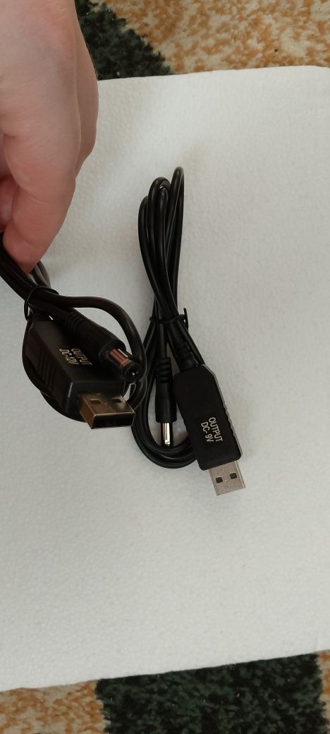 Кабель повышаюший с 5v на 9/12v