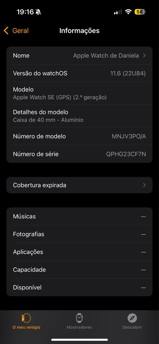 Apple watch SE 2 geracao