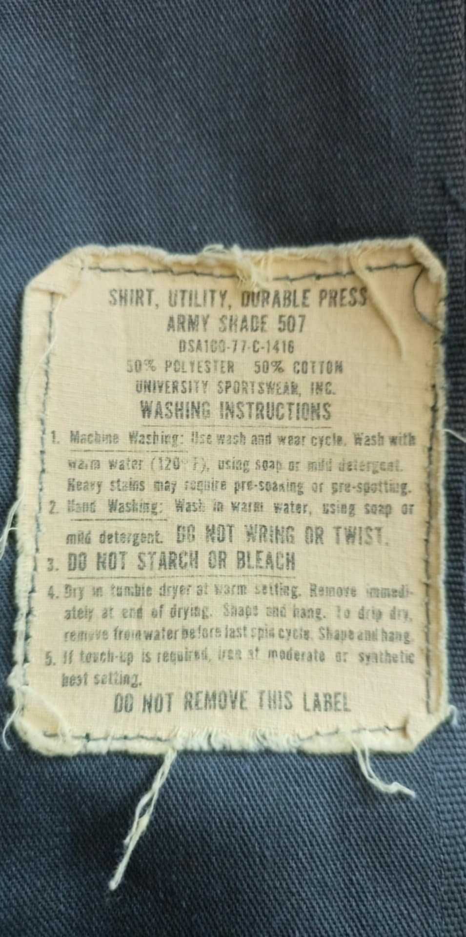 Koszula US Army Shirt Utility Durable Press Army Shade 507 / 1977 #3