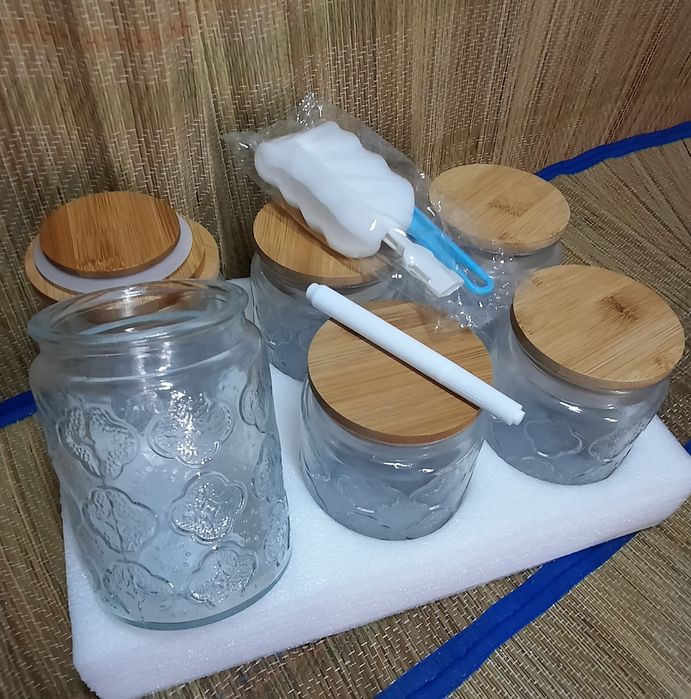 Банка Waier дерево, стекло