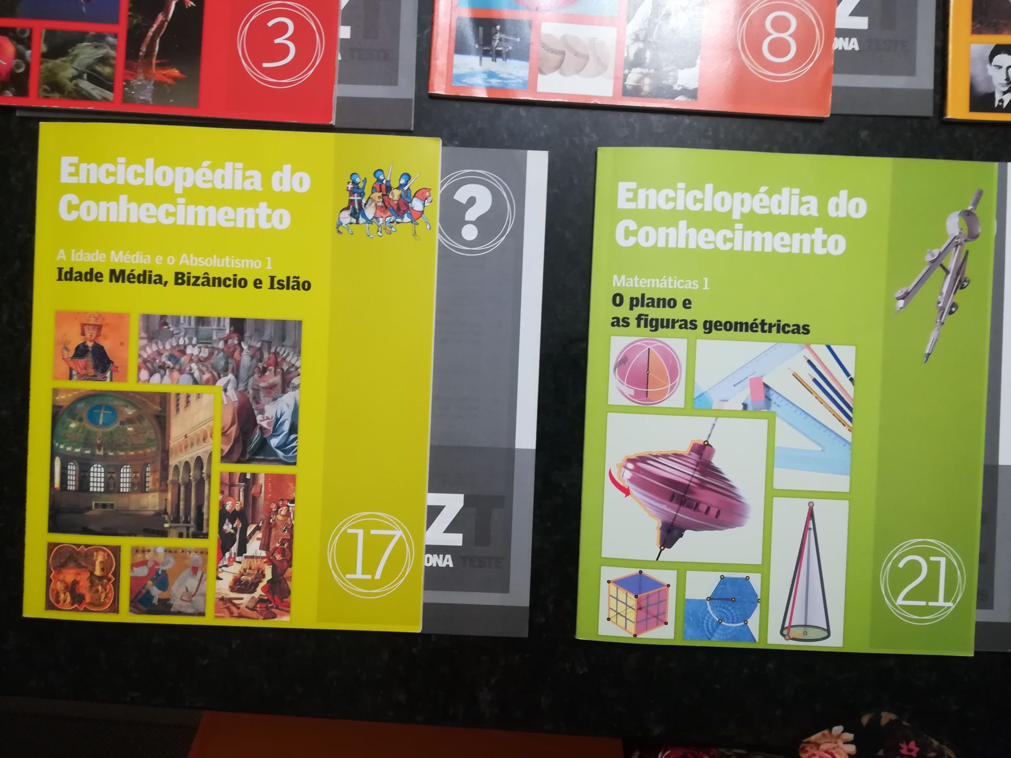 Enciclopédias do conhecimento + livro de atividades nunca usados