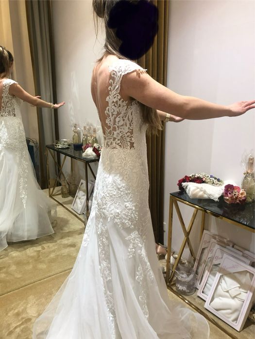 Suknia ślubna rybka Rosanna projektu Monica Loretti