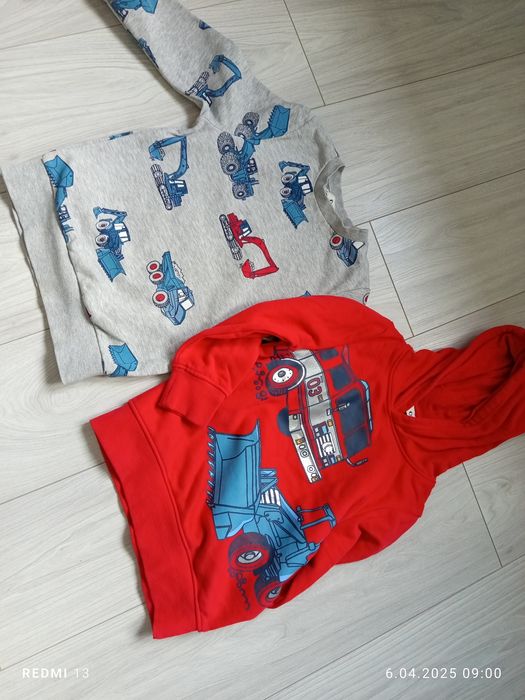 Bluzy c&a dla chłopca koparki 116