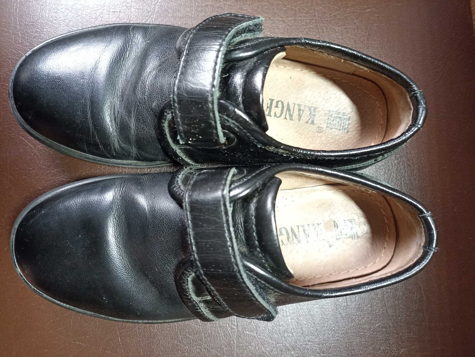 Туфлі Кожані, чорні на хлопчика, розмір 30