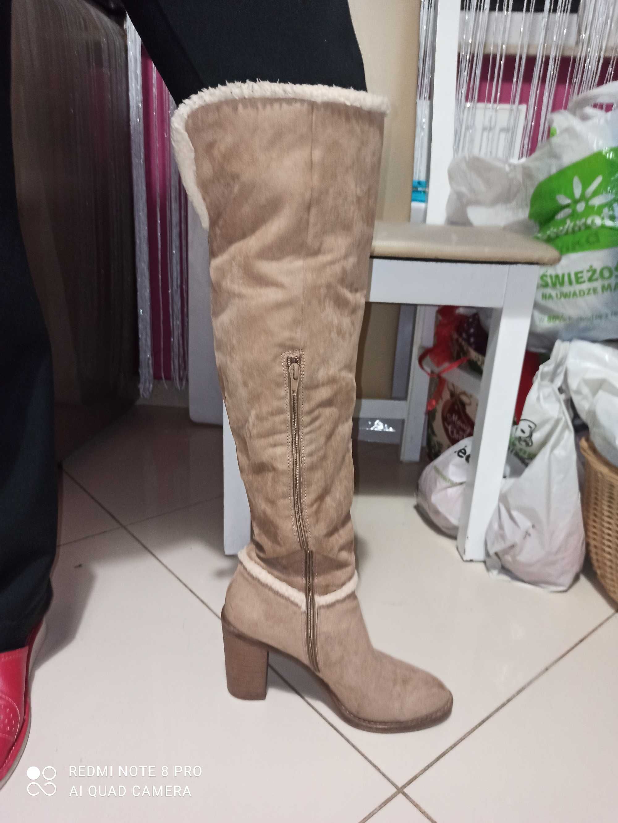 Kozaki muszkieterki damskie za kolano Deichmann Graceland , rozm. 39