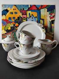Piękna stara porcelana zestaw śniadaniowy Germany Flirt kolekcje