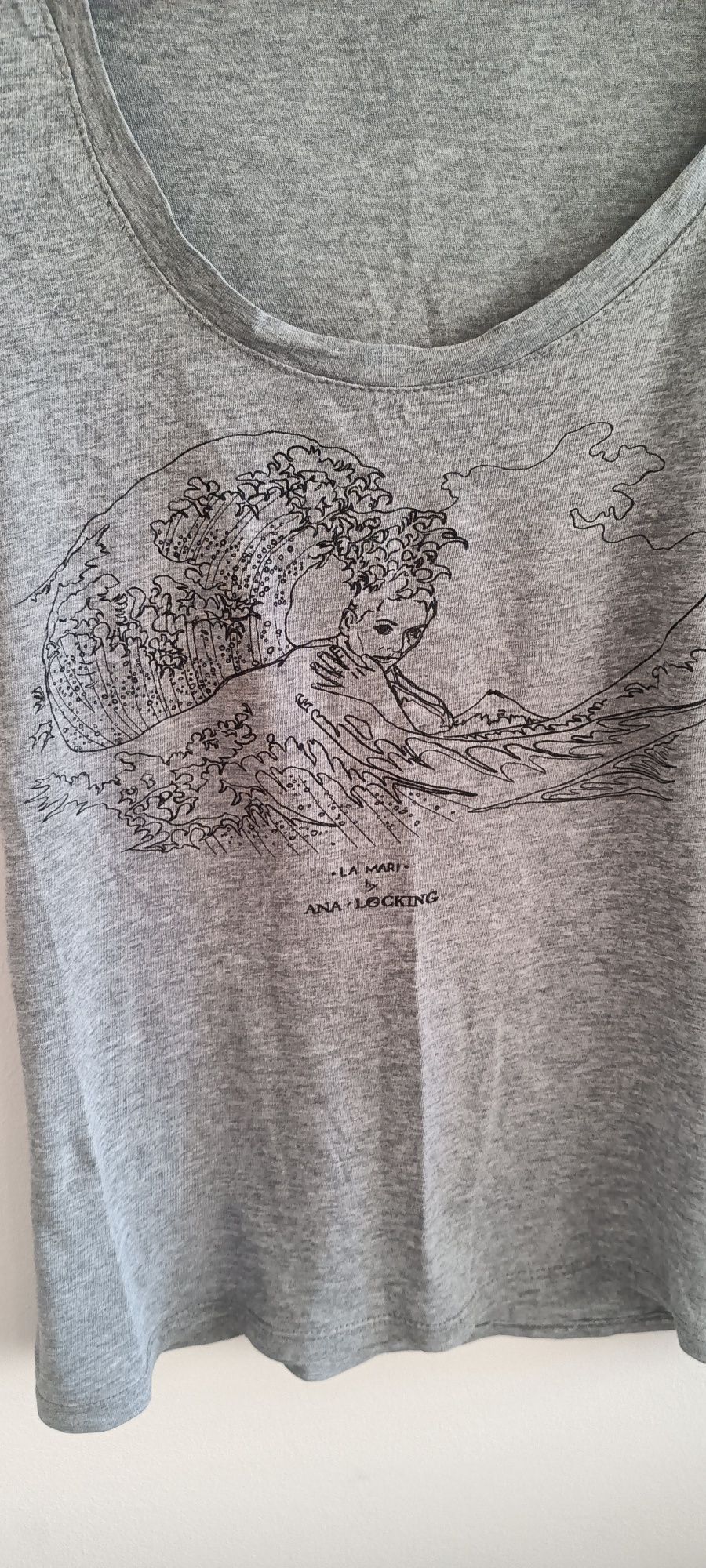 T-shirt top z nadrukiem Ana Locking La Mari