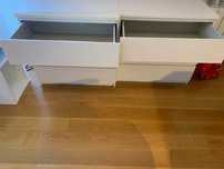 Duas cómodas IKEA Malm brancas – 80x78x48 cm – Bom estado