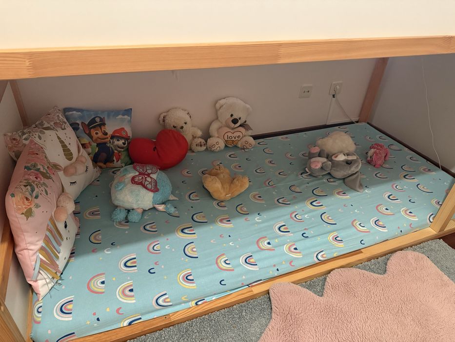 Cama IKEA KURA + Colchão (excelente estado, igual a nova)