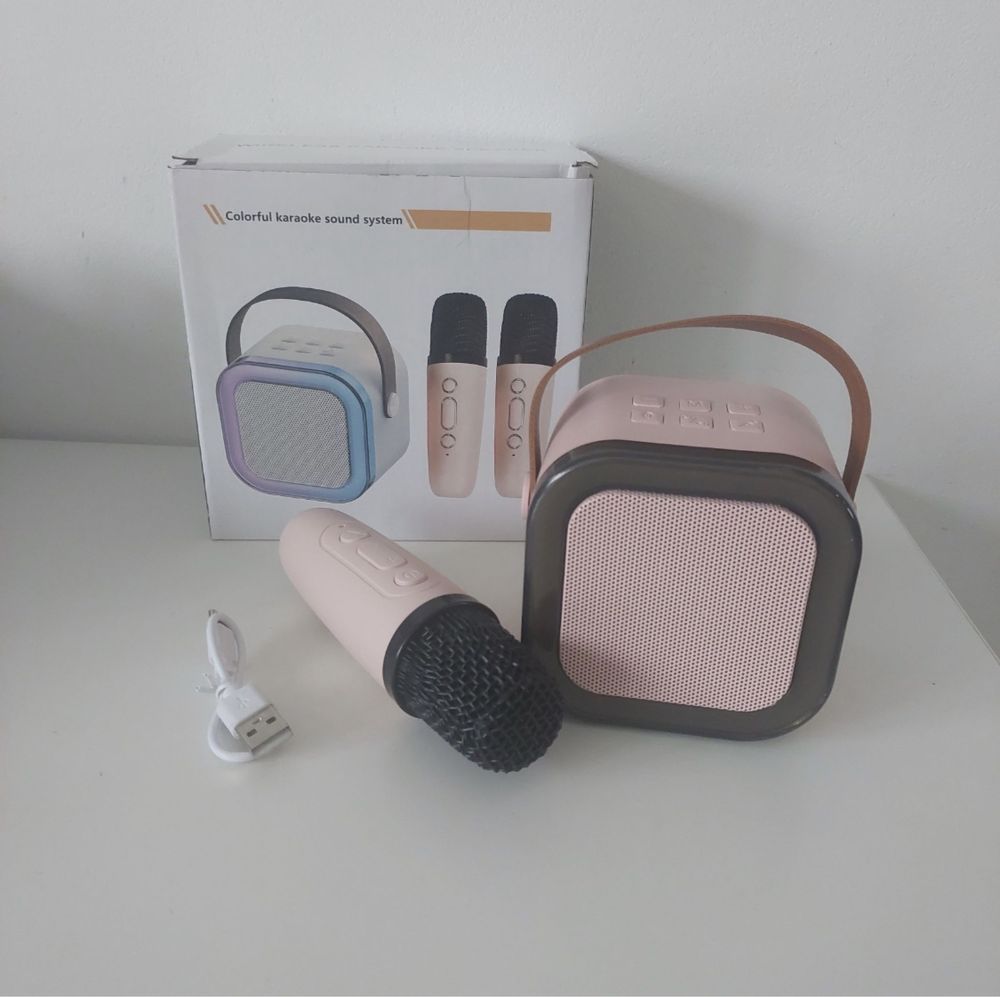 Zestaw do Karaoke Mikrofon Głośnik Bezprzewodowy Z BLUETOOTH LED