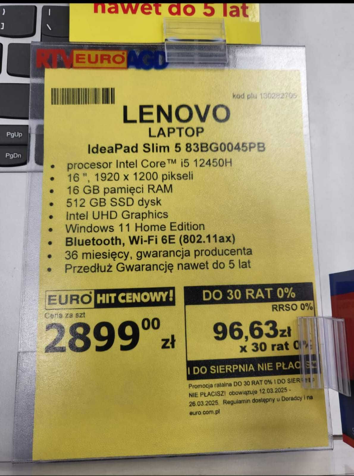 Nowy Laptop Lenovo IdeaPad Slim 5 16IAH8