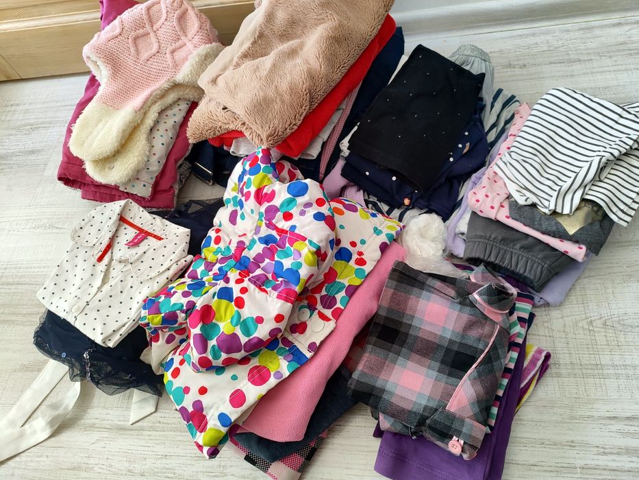 M6 duży zestaw ubranek dla dziewczynki 110 116