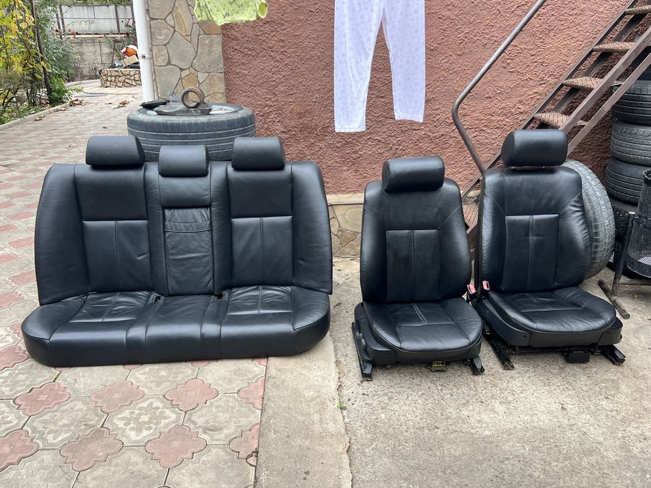 Салон на BMW e39, Черная кожа , електро