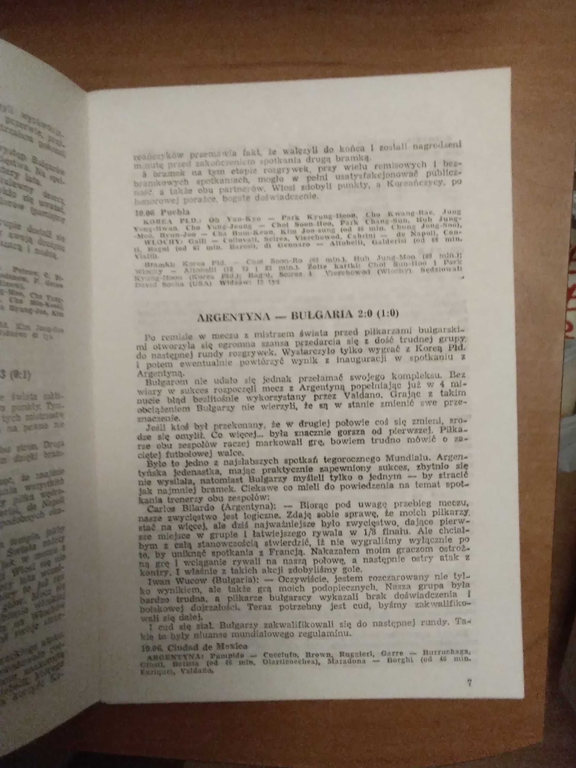 Książka pt,, Mexico '86"opinie komentarze 1986