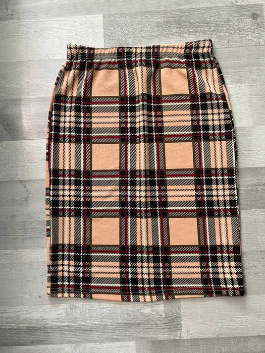 Spódnica w kratę kratkę tuba obcisła lato spódniczka z gumką M Shein