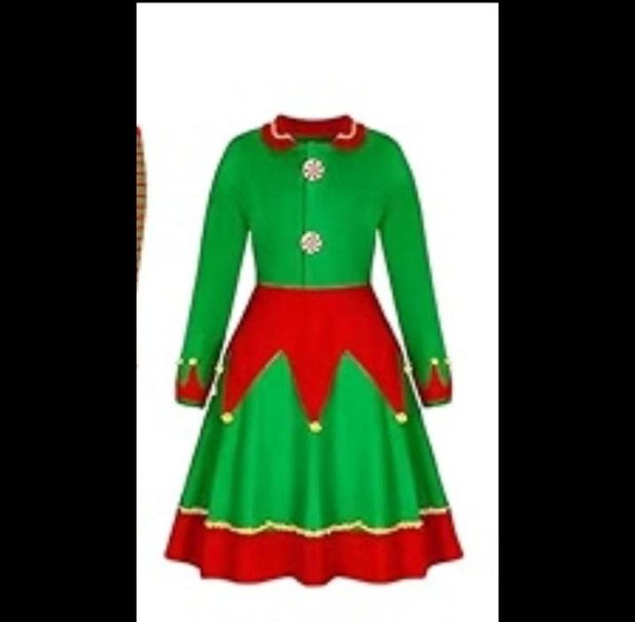 Костюм жіночий Єльф Санти, новорічний