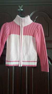 Ciepły sweterek dla dziewczynki rozmiar 128