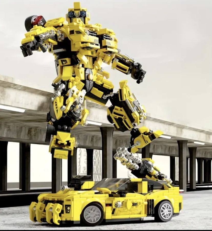 Klocki konstrukcyjne 2w1 , 1000el. - Robot / Pojazd / Transformers