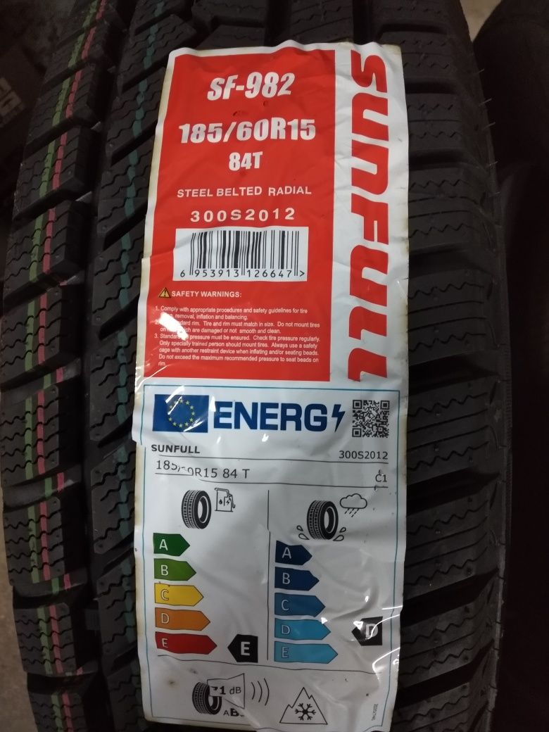 Nowe zimowe opony Sunfull 185/60R15. MONTAŻ GRATIS !!!