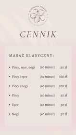 Masaż klasyczny.