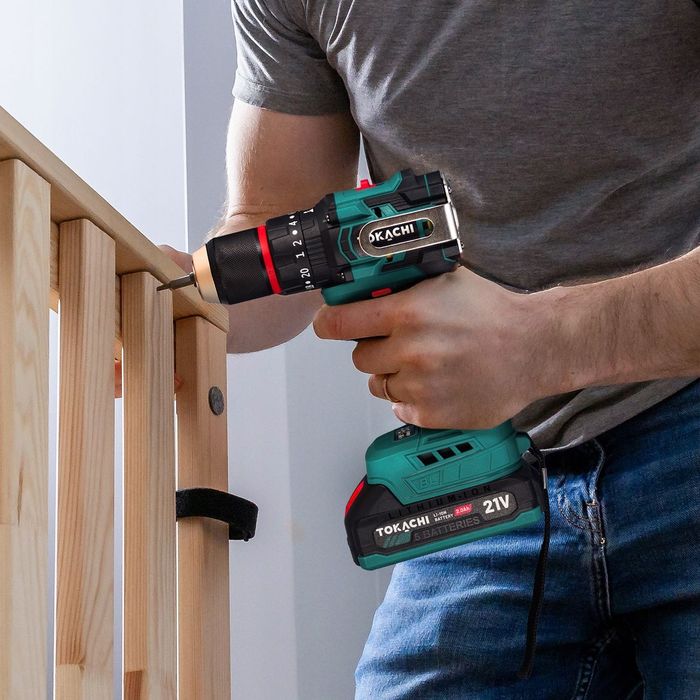 Wiertarko Wkrętarka Akumulatorowa Bezszczotkowa Udarowa 2xaku 21v fv