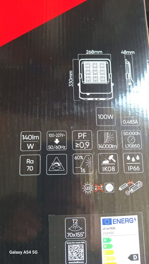 Nowy naświetlacz Led 100W