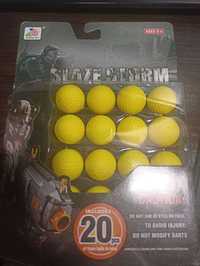 Кульки м'які для помпової зброї Blaze Storm, 20шт.(ZC05) Шарики мягкие