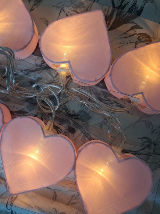 Girlanda świetlna, lampki serca