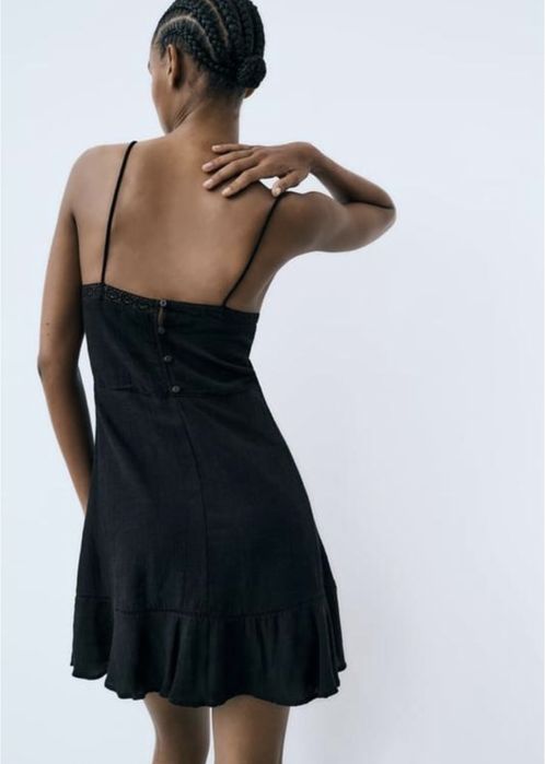 Zara сукня з мереживом