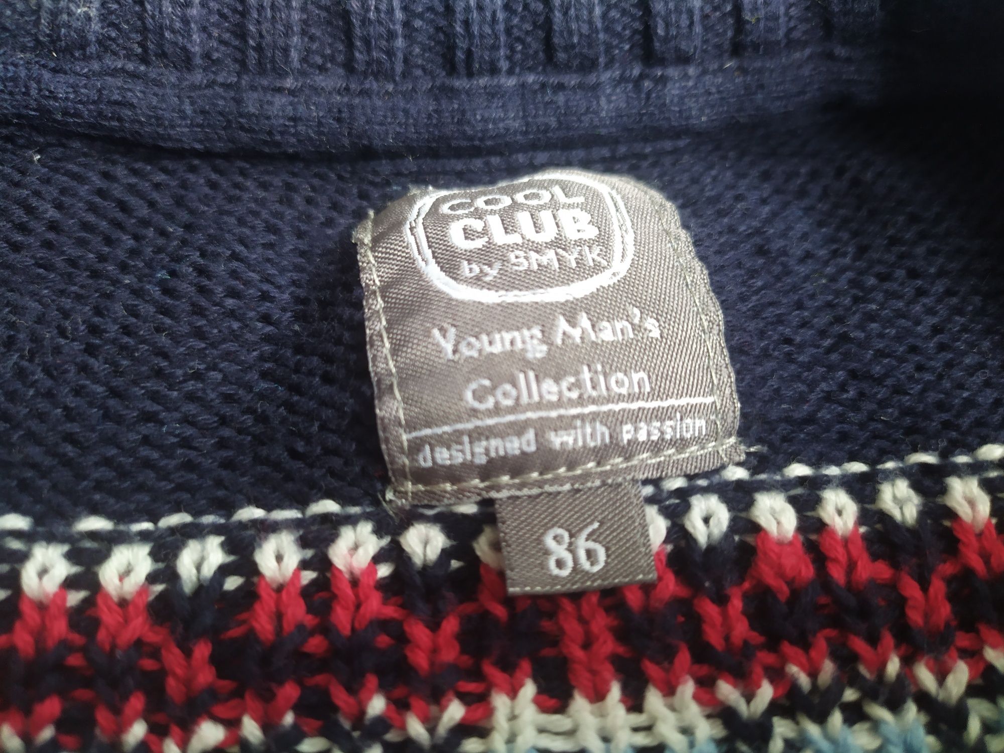 Elegancki sweter cool club 86/92 ubrany maks 3 razy