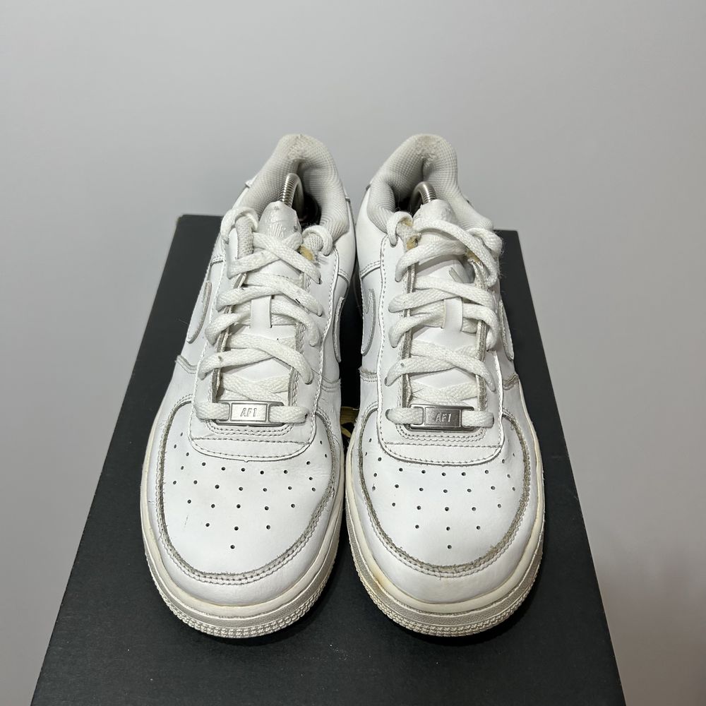 Buty Nike Air Force 1 af-1 białe tripple white swoosh mini logo