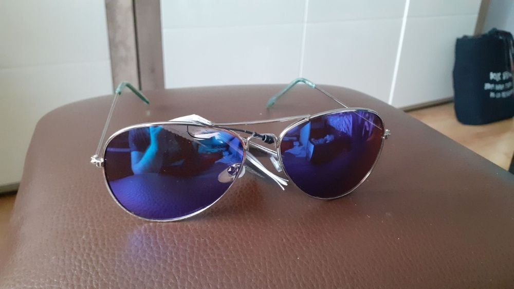 Okulary CROPP UNISEX Pilotki kolor fioletowy