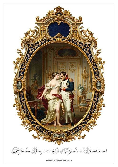 Napoleon Bonaparte & Joséphine de Beauharnais, XVIII w, wielkość A3