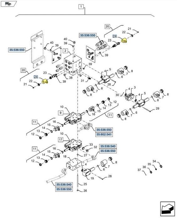 Cewka elektrozaworu kombajnu New Holland 5160.5296 ORYGINAŁ CNH