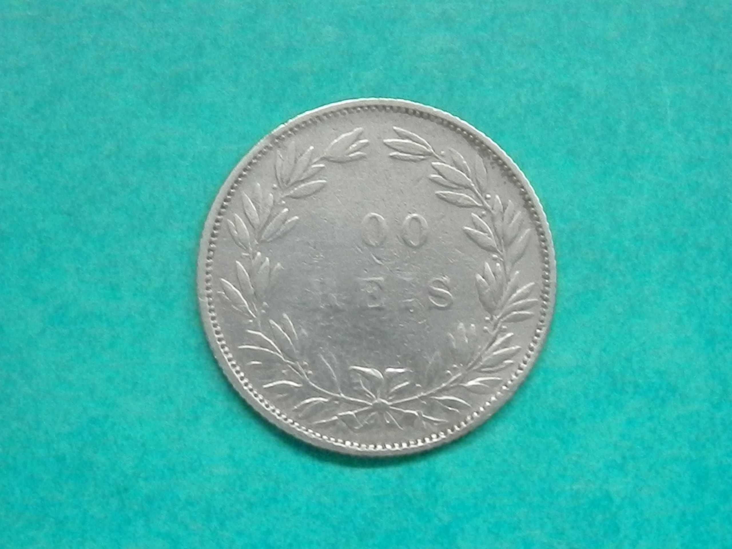 440 - Luís I: 100 réis 1888 prata, por 11,00