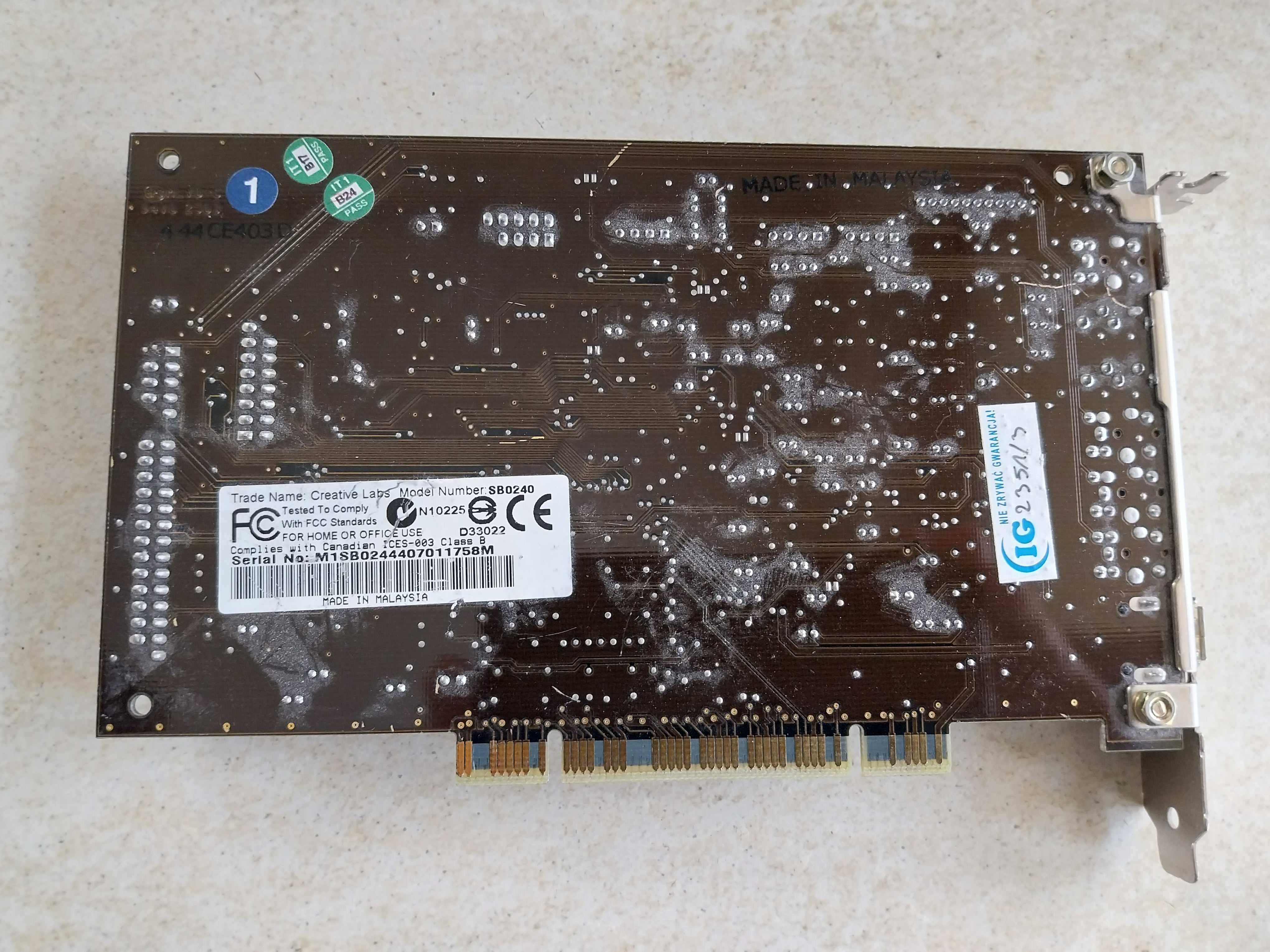 do sprzedania karta dźwiękowa PCI Sound Blaster Audigy 2