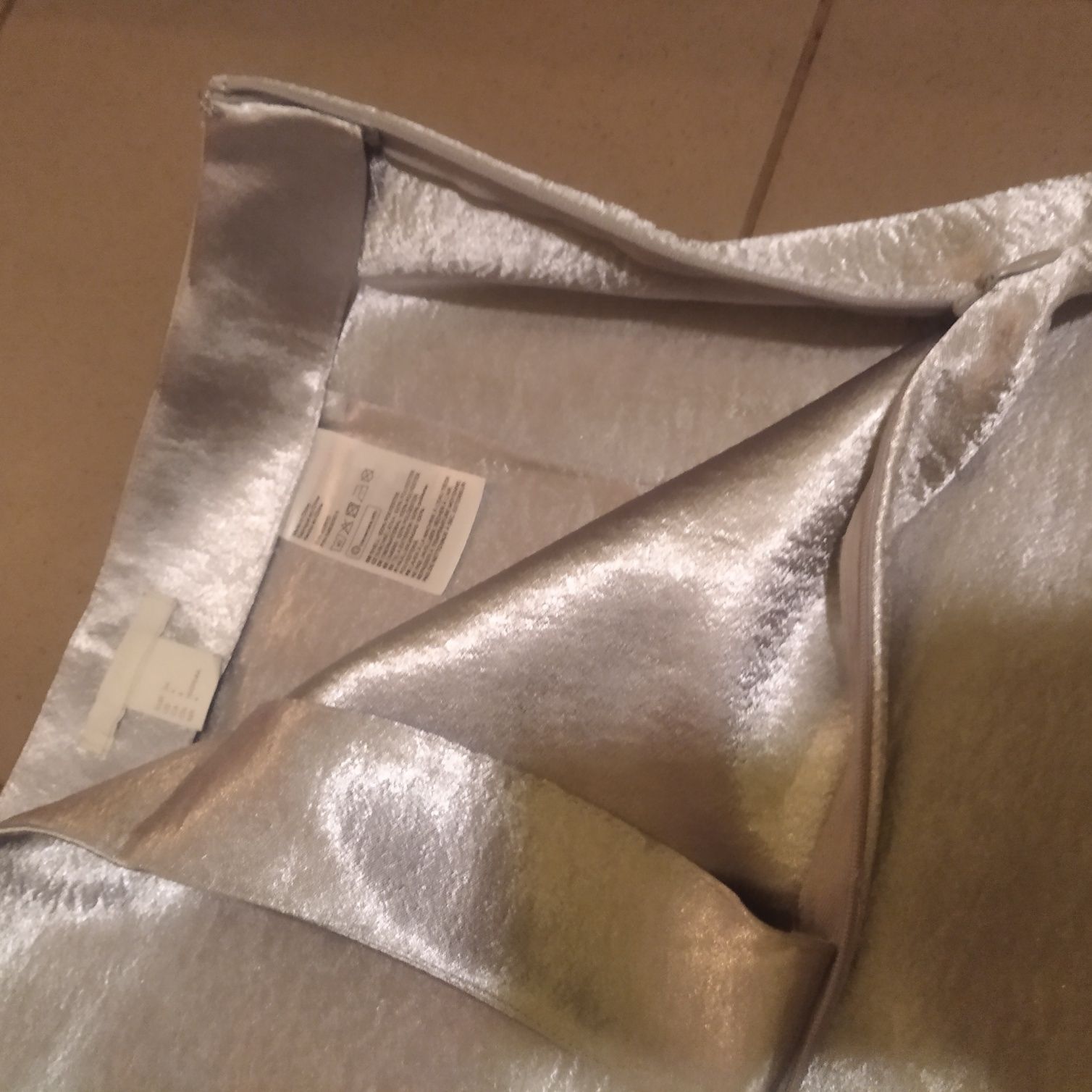 Spódnica H&M damska srebrna rozmiar XS