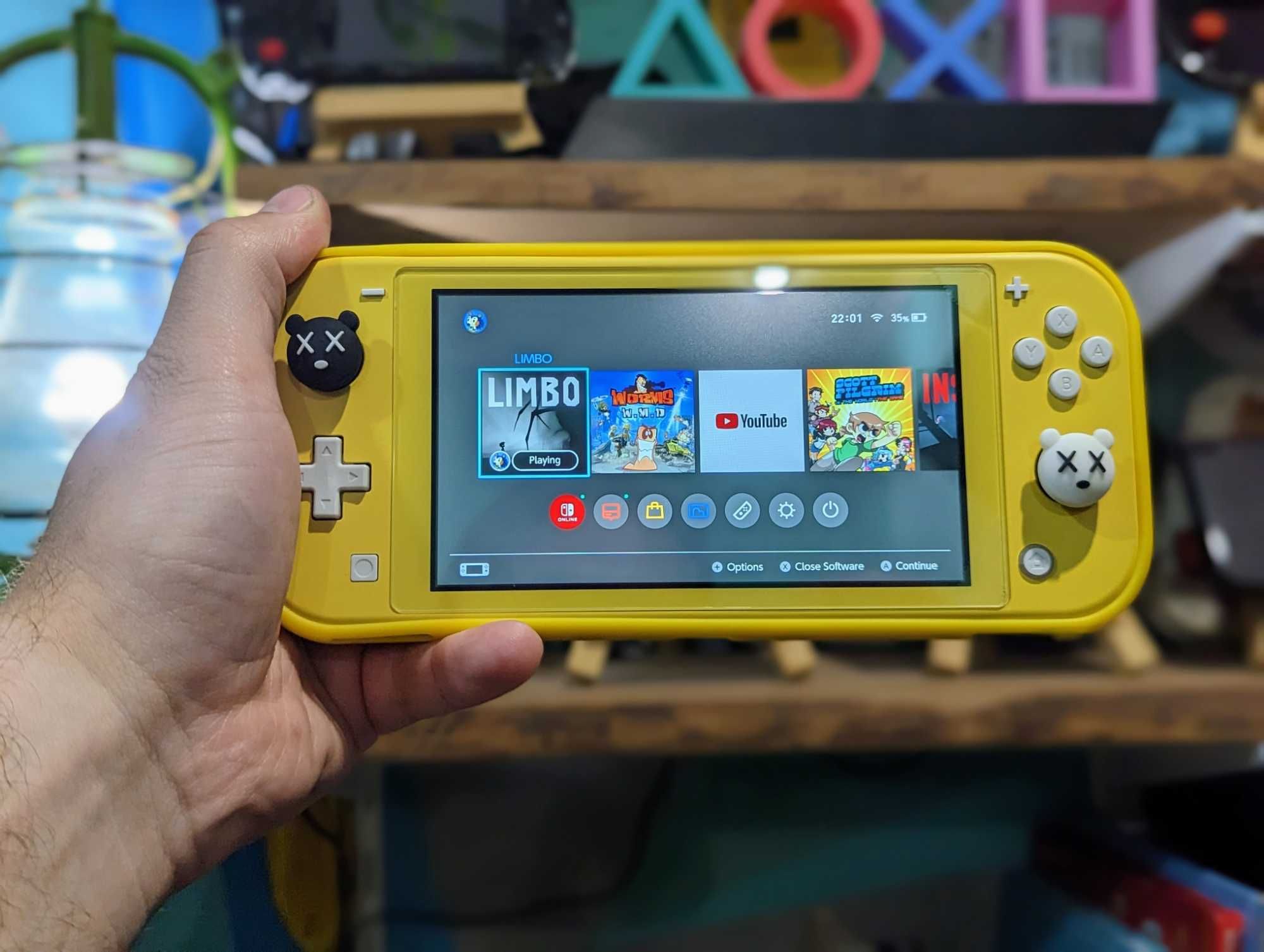 Nintendo Switch Lite 2В1 НАБІР чохол бампер завищені накладки на стіки