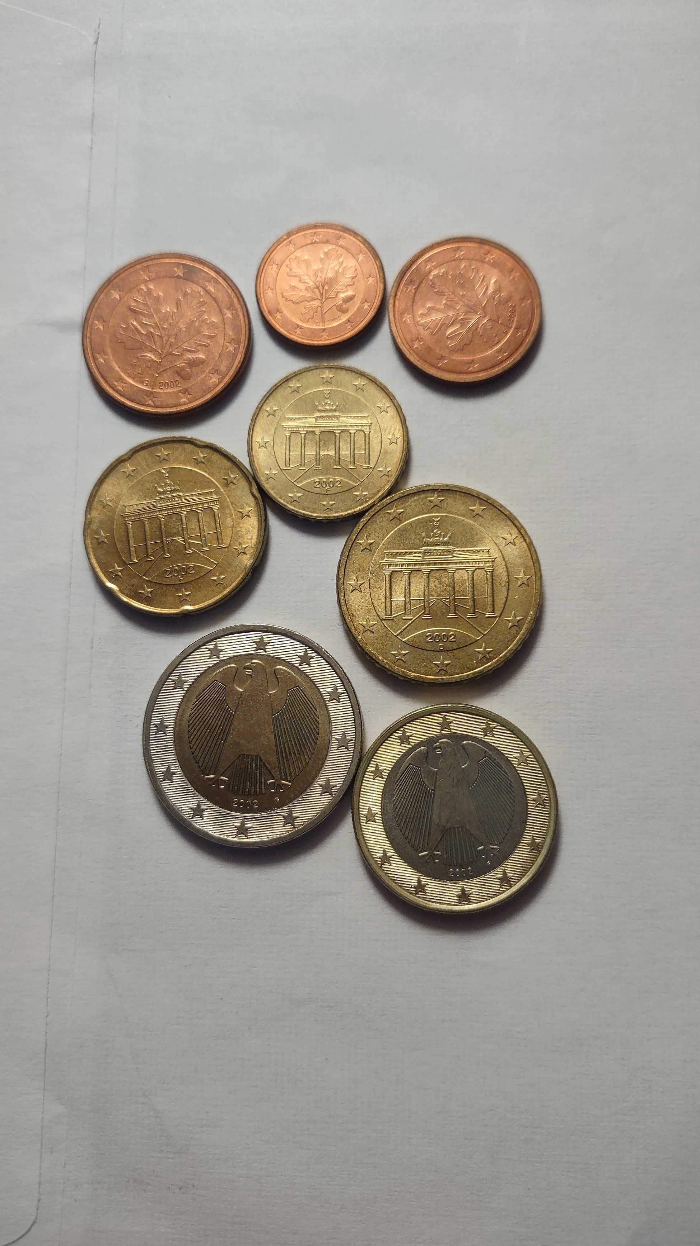Monety Euro Niemcy zestaw 2002r.
