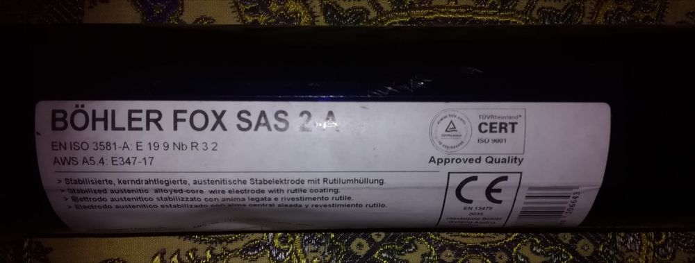 Зварювальні електроди  BÓHLER FOX , Wutmarc AHO-36 3mm, ОК 61.30