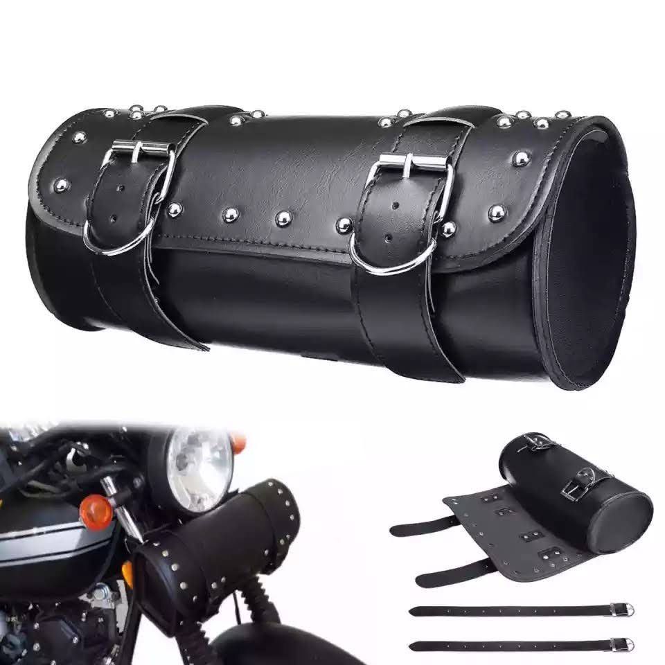 Bolsa ferramenta bainhas moto pele sintética chopper bobber cafe racer