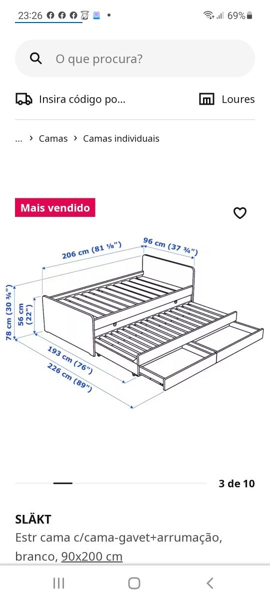 Cama dupla ikea slakt