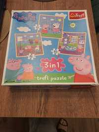 TREFL Puzzle Świnka Peppa 3 w 1 zestaw dla dzieci od 3 lat