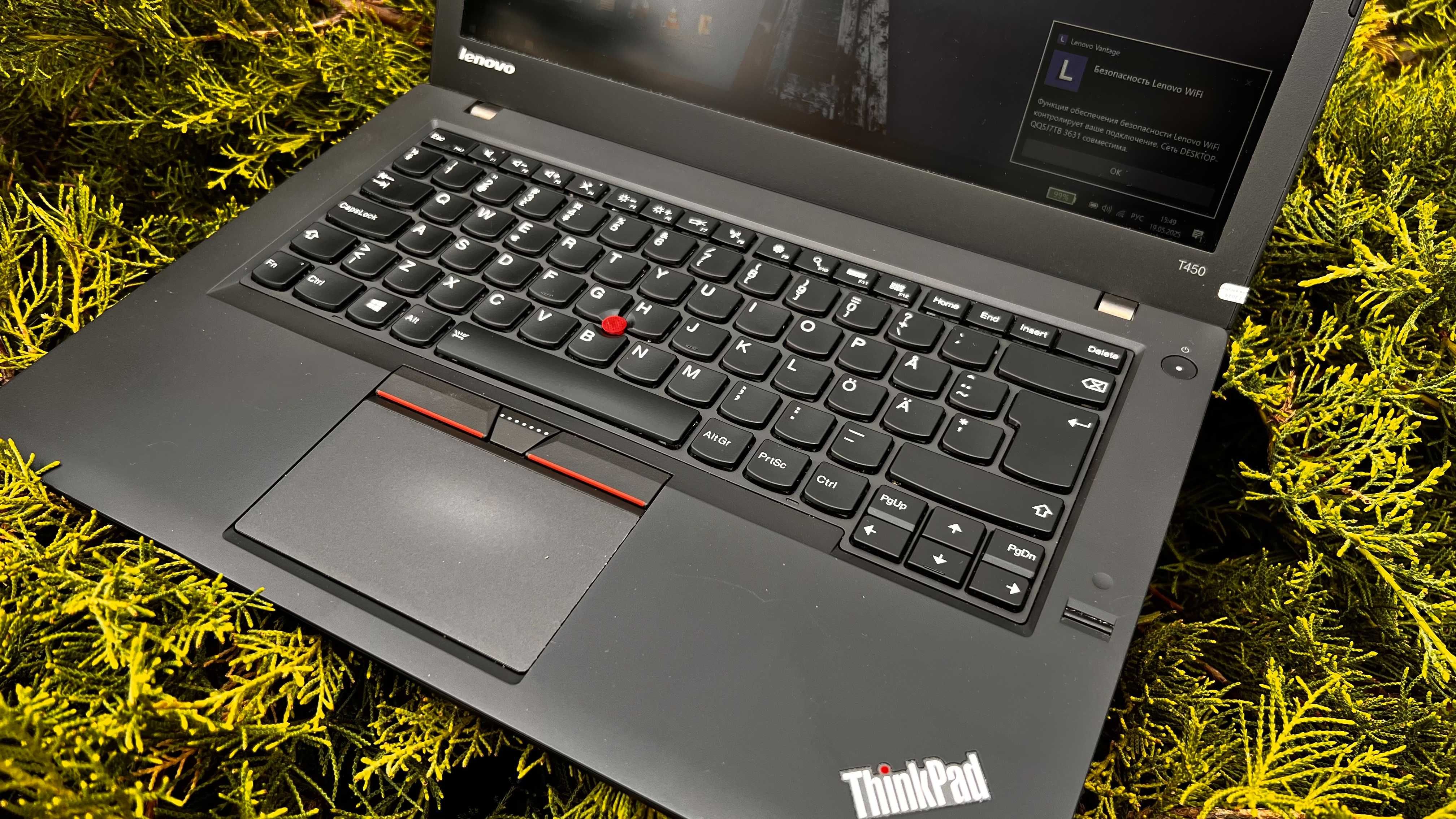 Lenovo ThinkPad T450 i5-5300U 8 ГБ DDR4 SSD 128ГБ 14" HD+ АКБ 13%