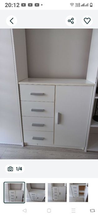 Lampy źelandor oświetlenie  białe  komoda